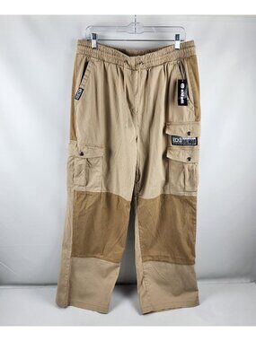 ECKO Unltd Joggers Mens Medium Tan Catch The Eye Cargo Pants (34x29) NWT